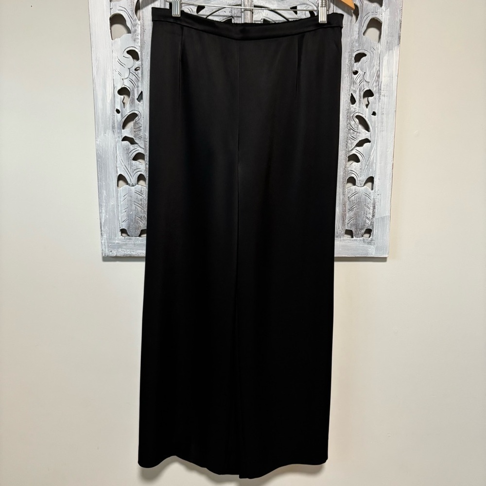 St. John Cavier Kate Black Satin Trouser Pants - Picture 8 of 16